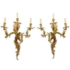 Pair of wall sconces Rococo style