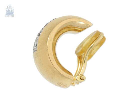 Ohrschmuck: sehr hochwertige Brillant-Ohrclips von Wempe, Handarbeit aus 18K Gold, ca. 0,72ct - фото 2