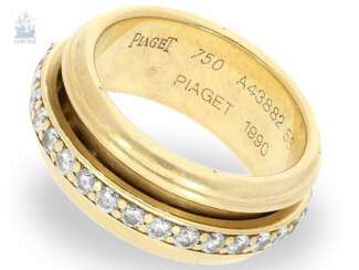 Ring: hochwertiger, ganz massiver Brillantring, Markenschmuck, signiert Piaget