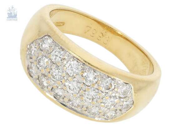 Ring: solider und dekorativer Brillant-Goldschmiedering von Wempe, Handarbeit aus 18K Gold, ca. 1ct Brillanten - фото 1