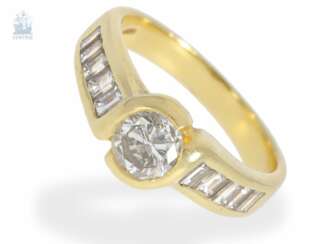 Ring: vintage Brillant/Diamant-Damenring, ca. 1,35ct
