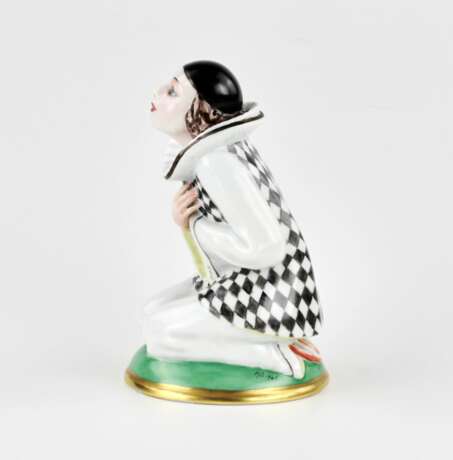 "Pierrot" Porcelain figurine. Hackefors - фото 3