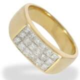 Ring: solider vintage Goldschmiedering mit hochfeinen Diamanten im Caree-Cut, 1,5ct, Handarbeit aus 18K Gold - фото 1