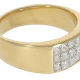 Ring: solider vintage Goldschmiedering mit hochfeinen Diamanten im Caree-Cut, 1,5ct, Handarbeit aus 18K Gold - Foto 2