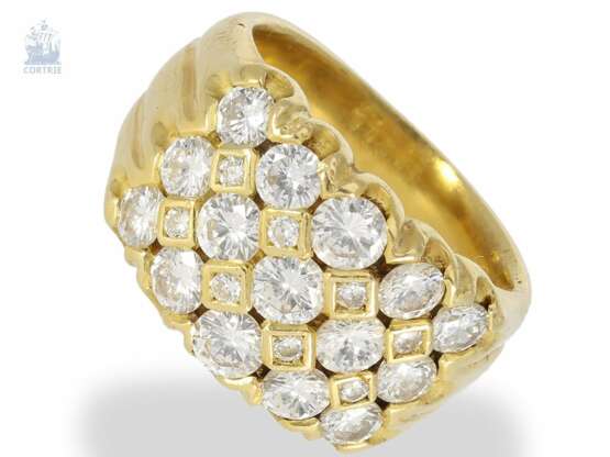 Ring: ausgefallener und attraktiver vintage Damenring mit feinen Brillanten, ca. 1,5ct, 18K Gold - Foto 1