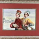 Watercolor Courtship on the winter streets of Russia in the 16th century. - фото 3