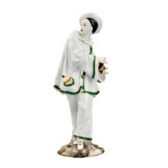 Porcelain figurine of Pierrot. Germany. End of the 19th century.