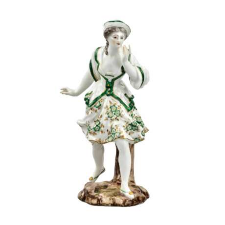 Porcelain figurine Lady in Green. France. 19th century. - Foto 1