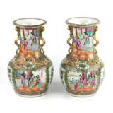 Pair of Cantonese Vases "Family Rose". - photo 1