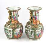 Pair of Cantonese Vases "Family Rose". - фото 4