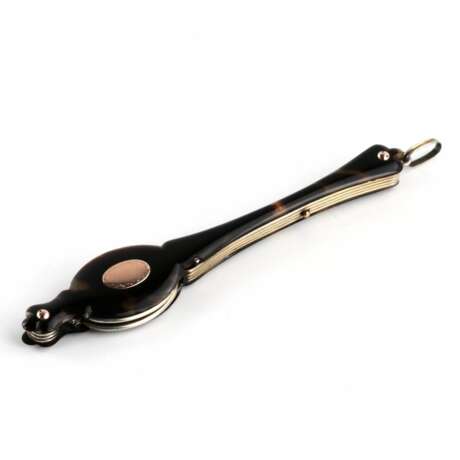 Silver French tortoiseshell lorgnette. - Foto 5