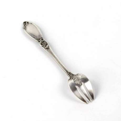 Set of six silver oyster forks. France. - Foto 4