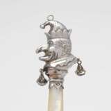 English silver rattle "Jester". - Foto 3