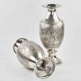 A pair of amphora-shaped Persian silver vases. - Foto 7