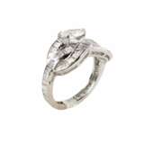 Ring in platinum with diamonds. "Snake". - Foto 3