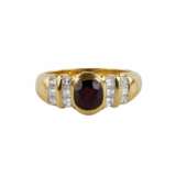 Moraglione gold ring with ruby and diamonds. - фото 3