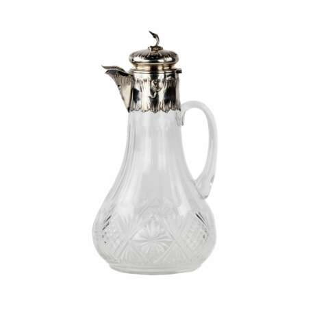 French crystal jug with silver. - фото 1