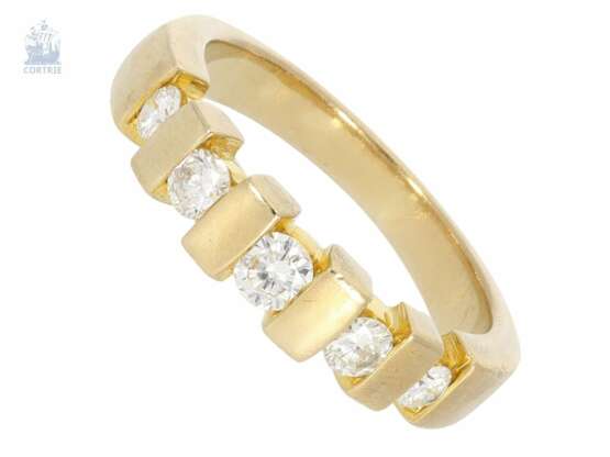 Ring: solider, hochwertiger Brillant-Goldschmiedering im Memoire-Stil, ca. 0,7ct, Handarbeit - Foto 1