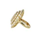 18K yellow gold ring with diamonds. - фото 4