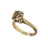 Gold 18K diamond ring. - фото 2