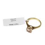 Gold 18K diamond ring. - фото 7