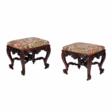 A pair of superb carved mahogany banquettes in the George II style. The turn of the 19th-20th centuries. - Now at the auction