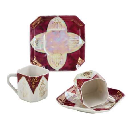 Shalom Fresco with Son. Constantinople. Porcelain pair of mocha cups. 1920s - photo 3