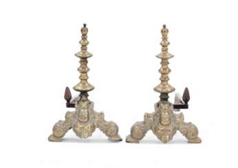 Pair of fireplace heating elements. France 19th century.