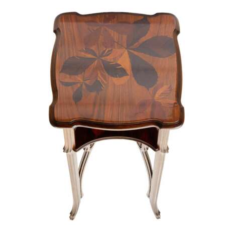 Two-tier pedestal for flowers made of solid walnut, Art Nouveau style. 20th century. - photo 6