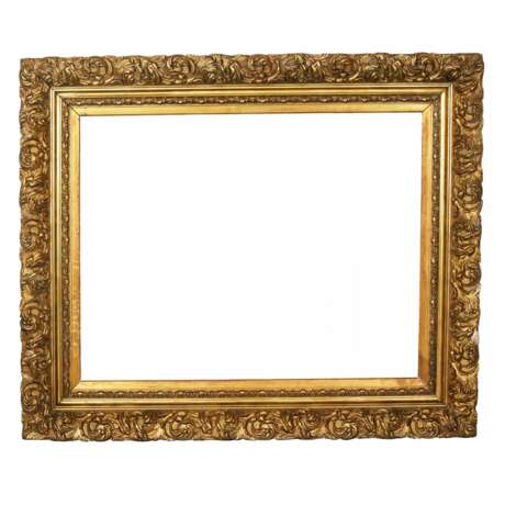 Large gilded wooden frame in the Baroque style. - фото 1