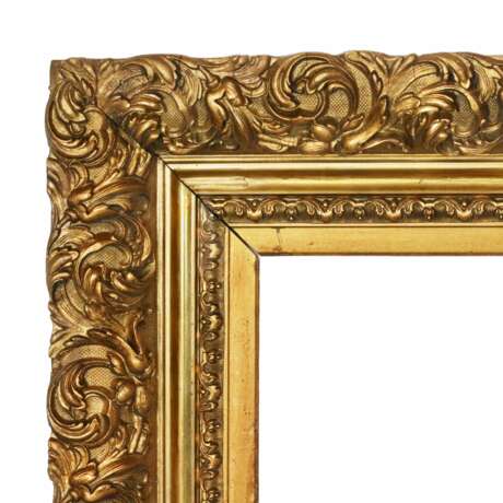 Large gilded wooden frame in the Baroque style. - фото 2