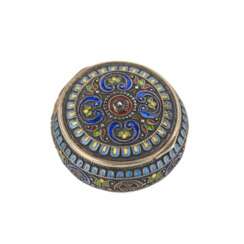 Austro-Hungarian cloisonne enamel silver snuffbox from the late 19th century.