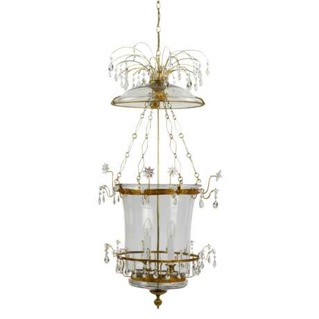 Russian Crystal & Ormolu Mounted Two-Light Lantern Chandelier.Russia, early 19th century. - Foto 1