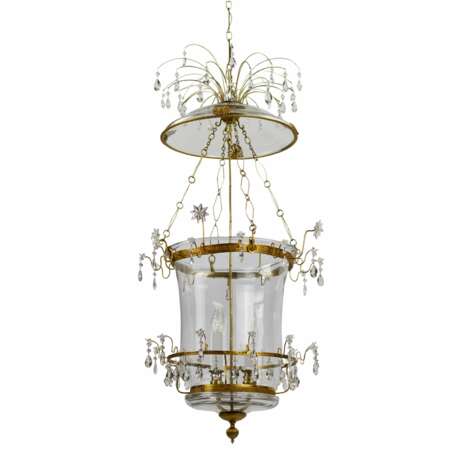 Russian Crystal & Ormolu Mounted Two-Light Lantern Chandelier.Russia, early 19th century. - photo 3