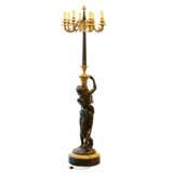 French floor lamp made of gilded and patinated bronze. The turn of the 19th and 20th centuries. - фото 3