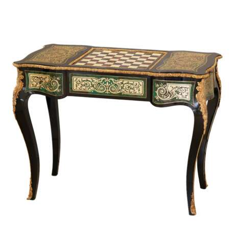 Game chess table in Boulle style complete with bone pieces. France. 19th century. - photo 7