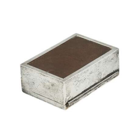 Wooden box upholstered with silver-plated metal. 20th century. - фото 6