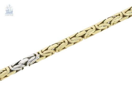 Kette/Collier: endlose, besonders lange, solide Königskette in 14K Bicolor - Foto 2
