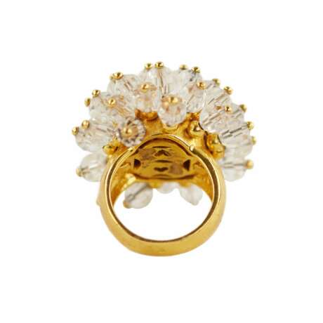 Spectacular ring with quartz in the form of a blossoming dandelion. - photo 4