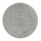 Silver coin 5 marks. Germany 1876. - Foto 3