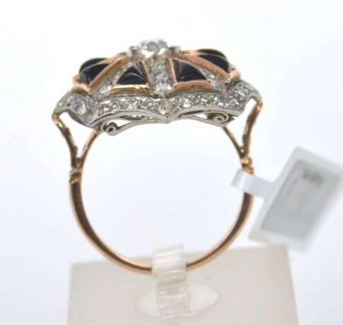 Gold and platinum ring with diamonds and chalcedony Gold Other style 21th century - photo 3