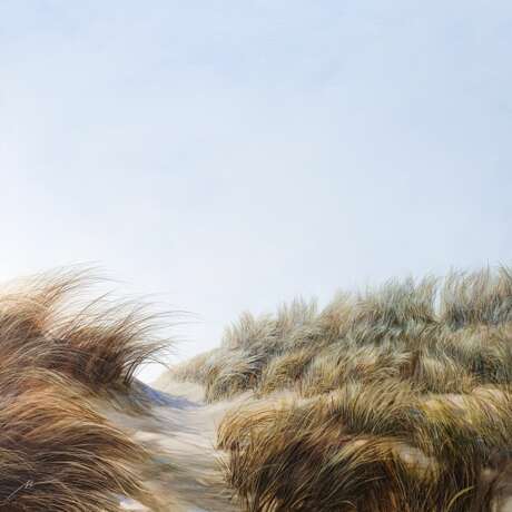  The laughter of the wind dances on the tips of the sedges Canvas oil 21th century - photo 1