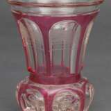 Vase en verre avec gravures Glas Early 19th century - Foto 3