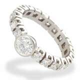 Ring: äußerst ausgefallener Brillant-Damenring im Memoire-Stil, ca. 1,65ct - photo 1