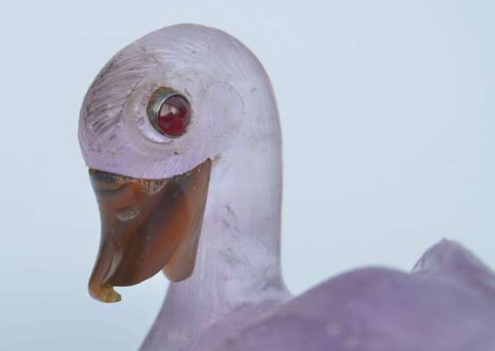 Figurine am&eacute;thyste Cygne Early 20th century - photo 7