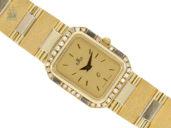 Armbanduhr: außergewöhnliche, goldene vintage Damenuhr der Marke "Anker" mit Diamantbesatz - фото 2