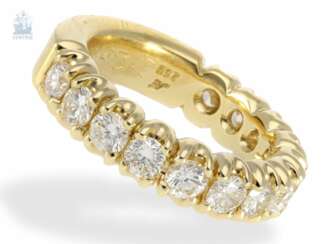 Ring: solider, äußerst hochwertiger Brillant-Halb-Memoire-Ring, Handarbeit aus 18K Gold, 2,12ct Brillanten, Goldschmiedepreis lt. Vorbesitzer ca. 6500€