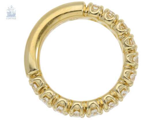 Ring: solider, äußerst hochwertiger Brillant-Halb-Memoire-Ring, Handarbeit aus 18K Gold, 2,12ct Brillanten, Goldschmiedepreis lt. Vorbesitzer ca. 6500€ - Foto 2