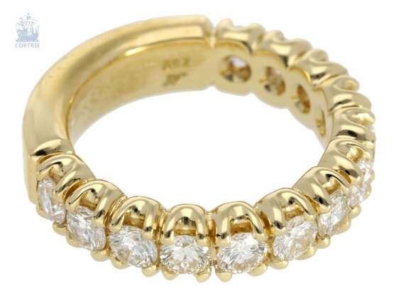 Ring: solider, äußerst hochwertiger Brillant-Halb-Memoire-Ring, Handarbeit aus 18K Gold, 2,12ct Brillanten, Goldschmiedepreis lt. Vorbesitzer ca. 6500€ - Foto 3