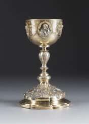 A LARGE SILVER-GILT CHALICE